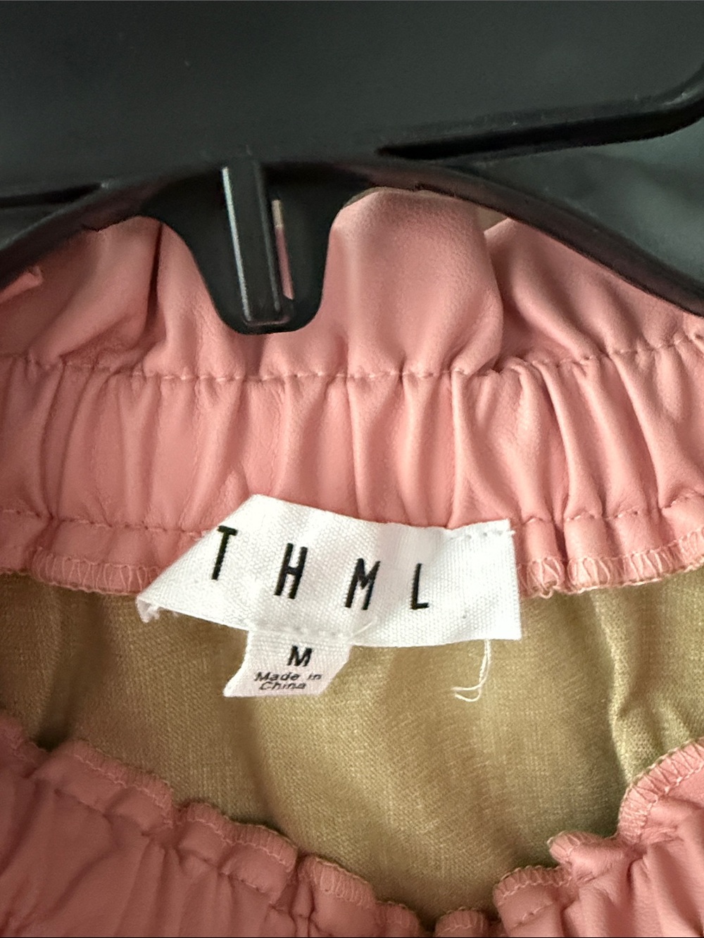 THML Pink Blouse with Multicolor Embroidered Puff Sleeves - Picture 2 of 4